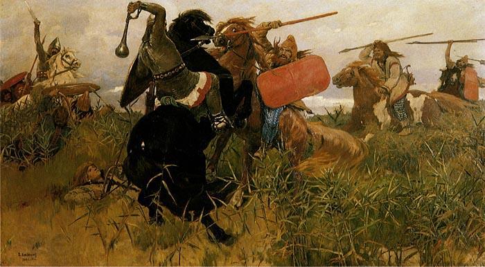 Viktor Vasnetsov Fight of Scythians and Slavs Norge oil painting art